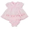 K14225: Baby Girls Dress, Pant & Headband Set (NB-6 Months)